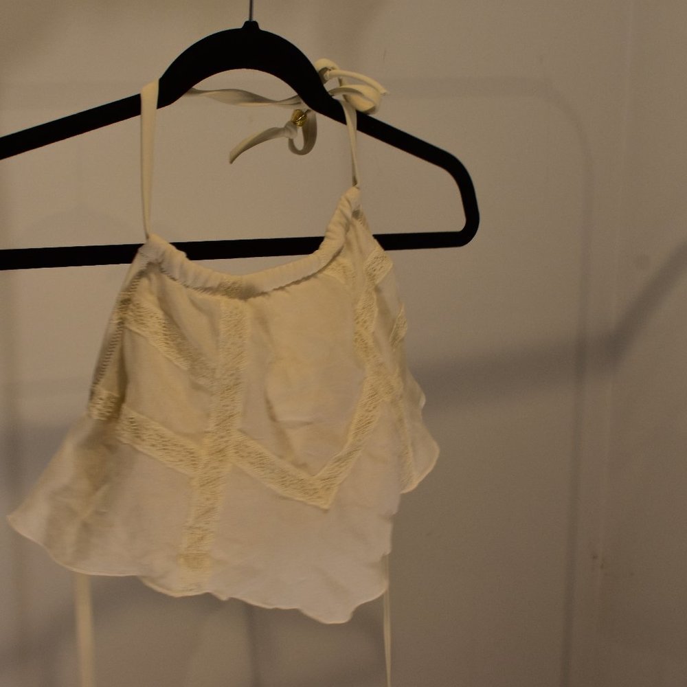 Victoria's Secret Boho White Swimsuit Top - Large